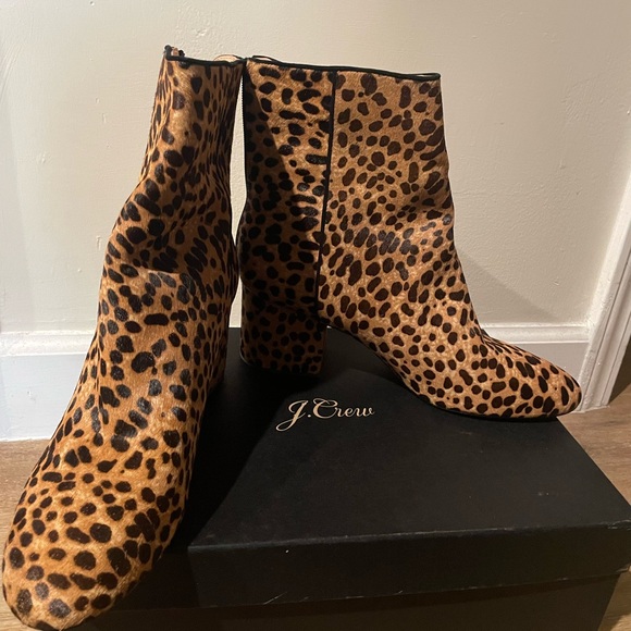 NWT / B J.Crew calf hair leopard bootie 12‎ - Picture 3 of 10